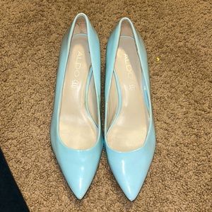Aldo light blue small heels size 8